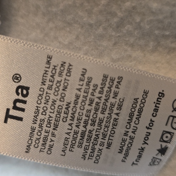 Tna Cozy Boyfriend Cropped Sweatshirt Jacket - Picture 15 of 16